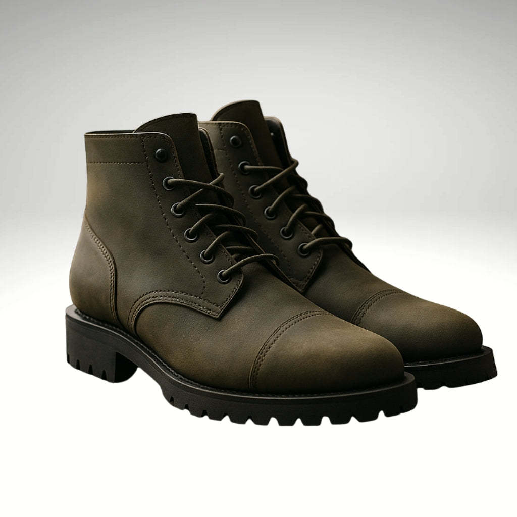 Minimalist Leather Lace Boots-The Boston Boots
