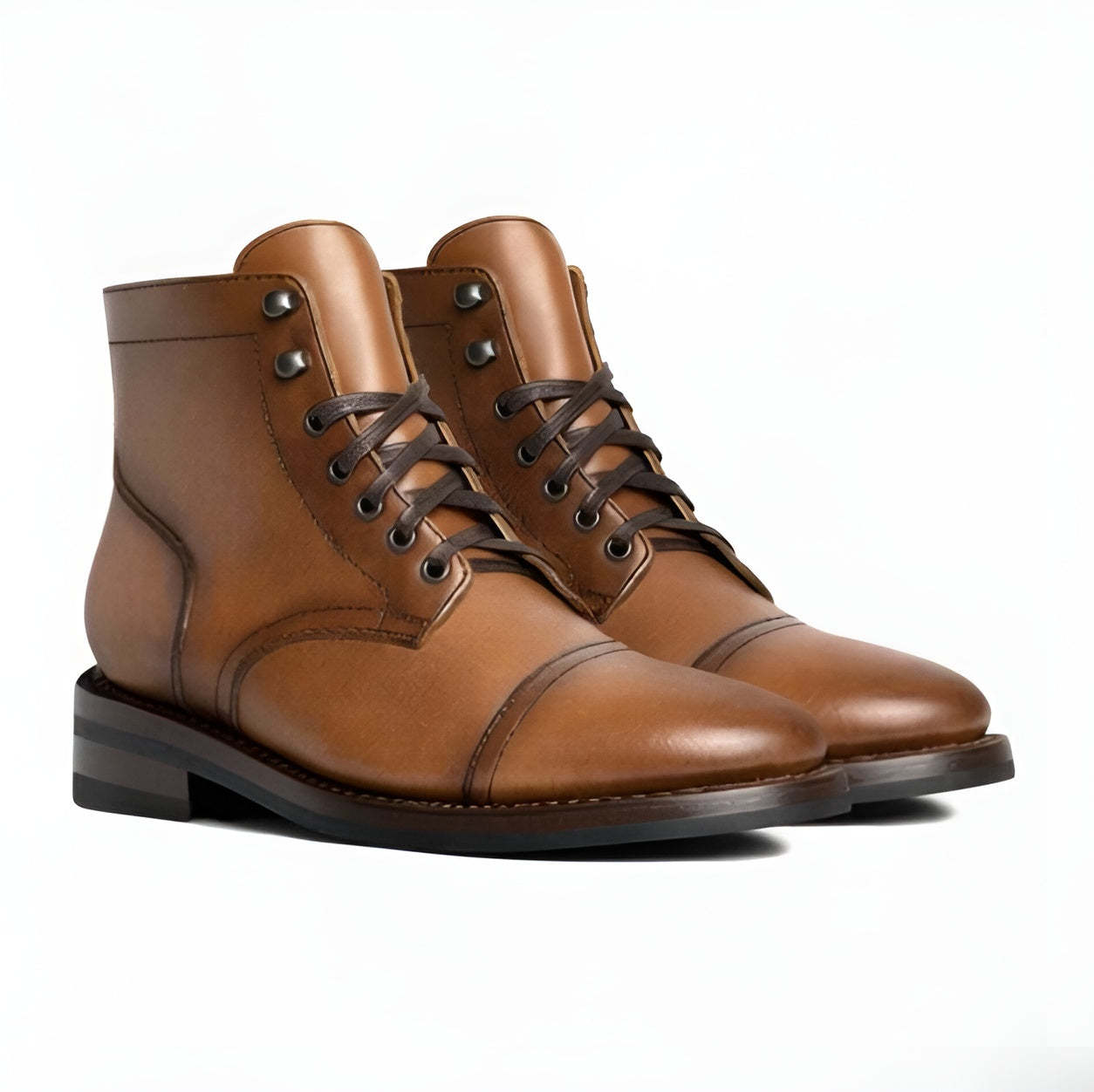Minimalist Leather Lace Boots-The Boston Boots
