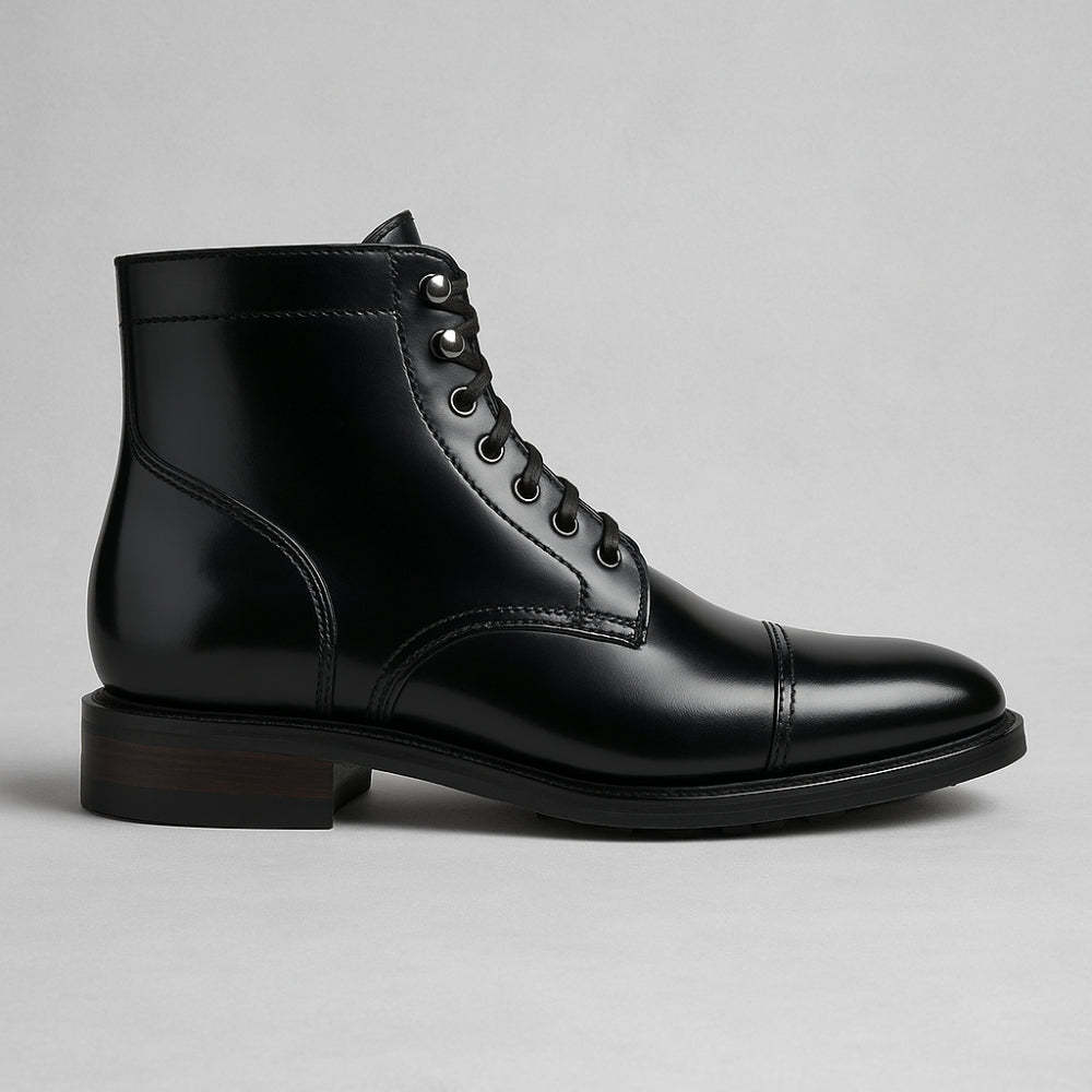Polished Leather Dress Boots-The Boston Boots