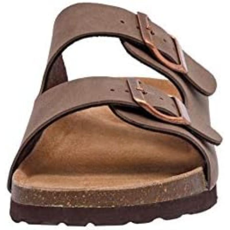 Dual Strap Cork Sandals-The Boston Boots