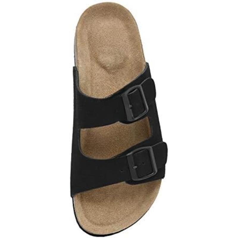 Unisex Sleek Designed Dual Strap Slide Sandals-The Boston Boots