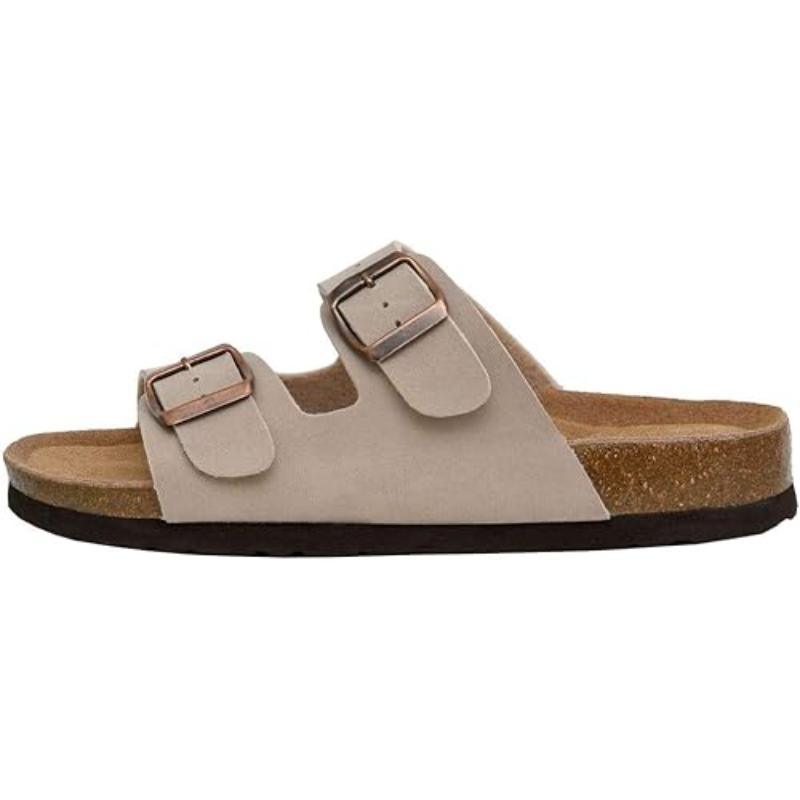 Unisex Sleek Designed Dual Strap Slide Sandals-The Boston Boots