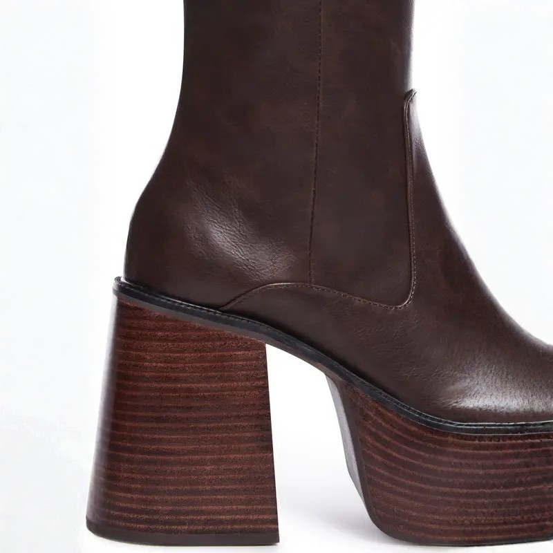 Vintage High Platform Boots For Women