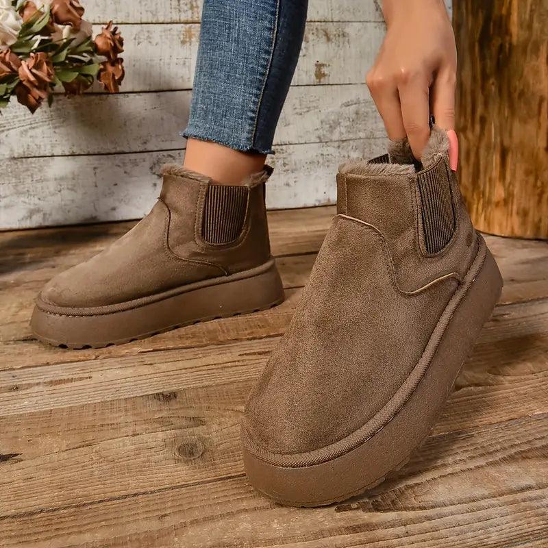 Soft Wool Lined Comfy Boots - The Boston Boots