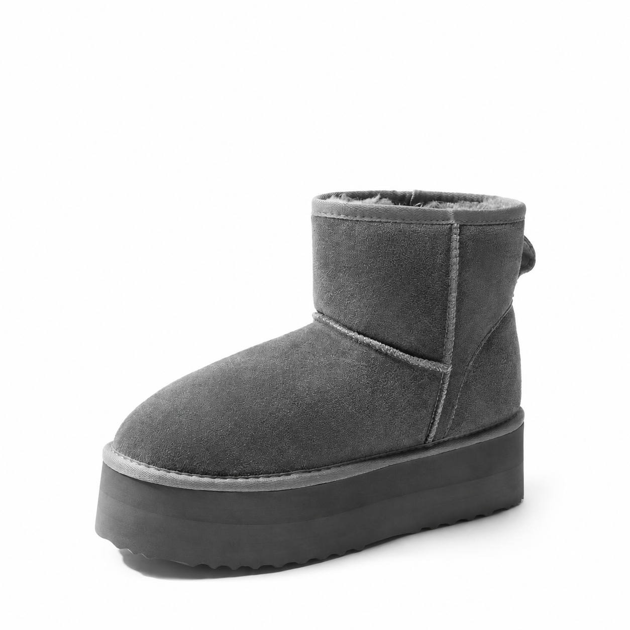 Outdoor Fuzzy Platform Mini Boots For Women