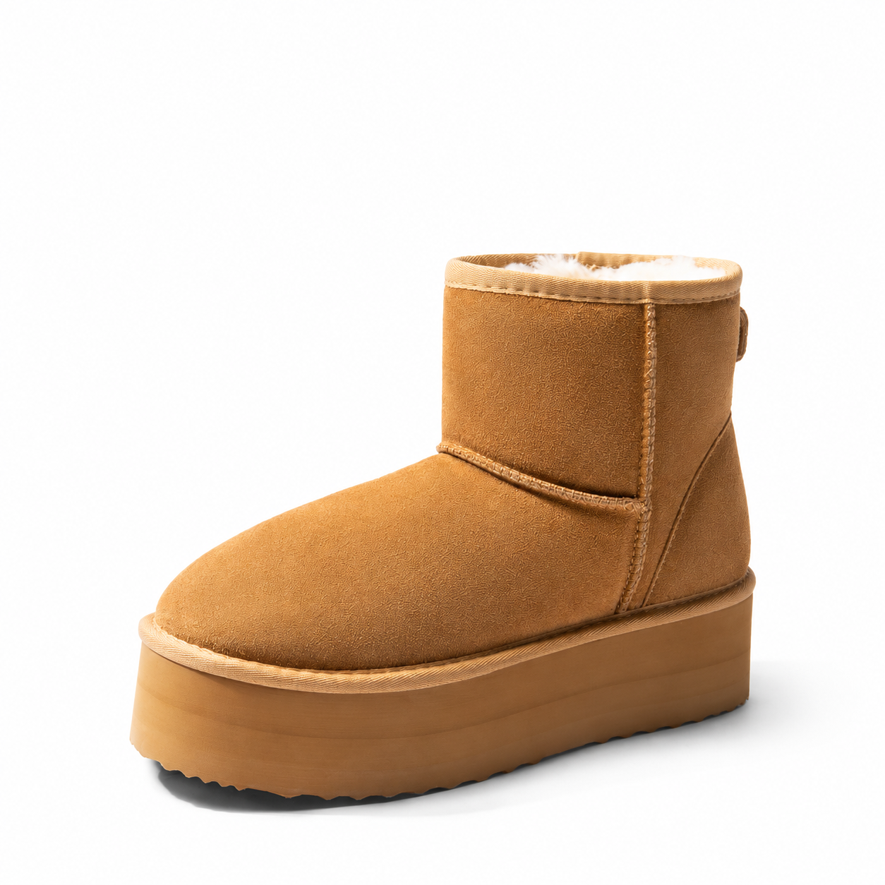 Outdoor Fuzzy Platform Mini Boots For Women
