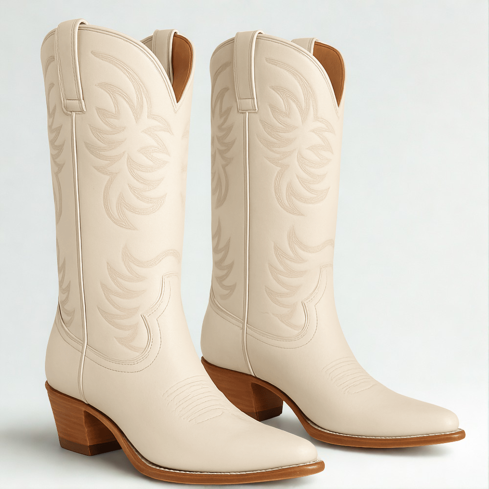 The Annie Embroidered Cowgirl Boots-The Boston Boots
