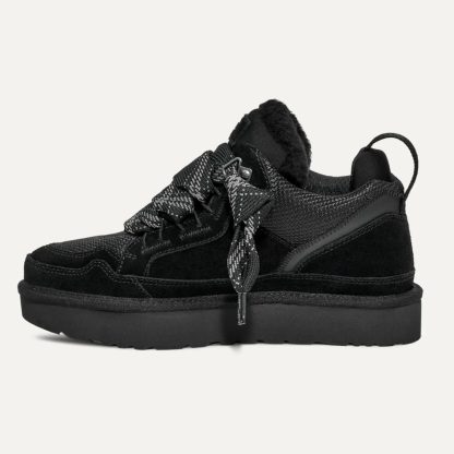 Comfortable Low Top Platform Sneakers With Suede Upper And Cushioned Sole
