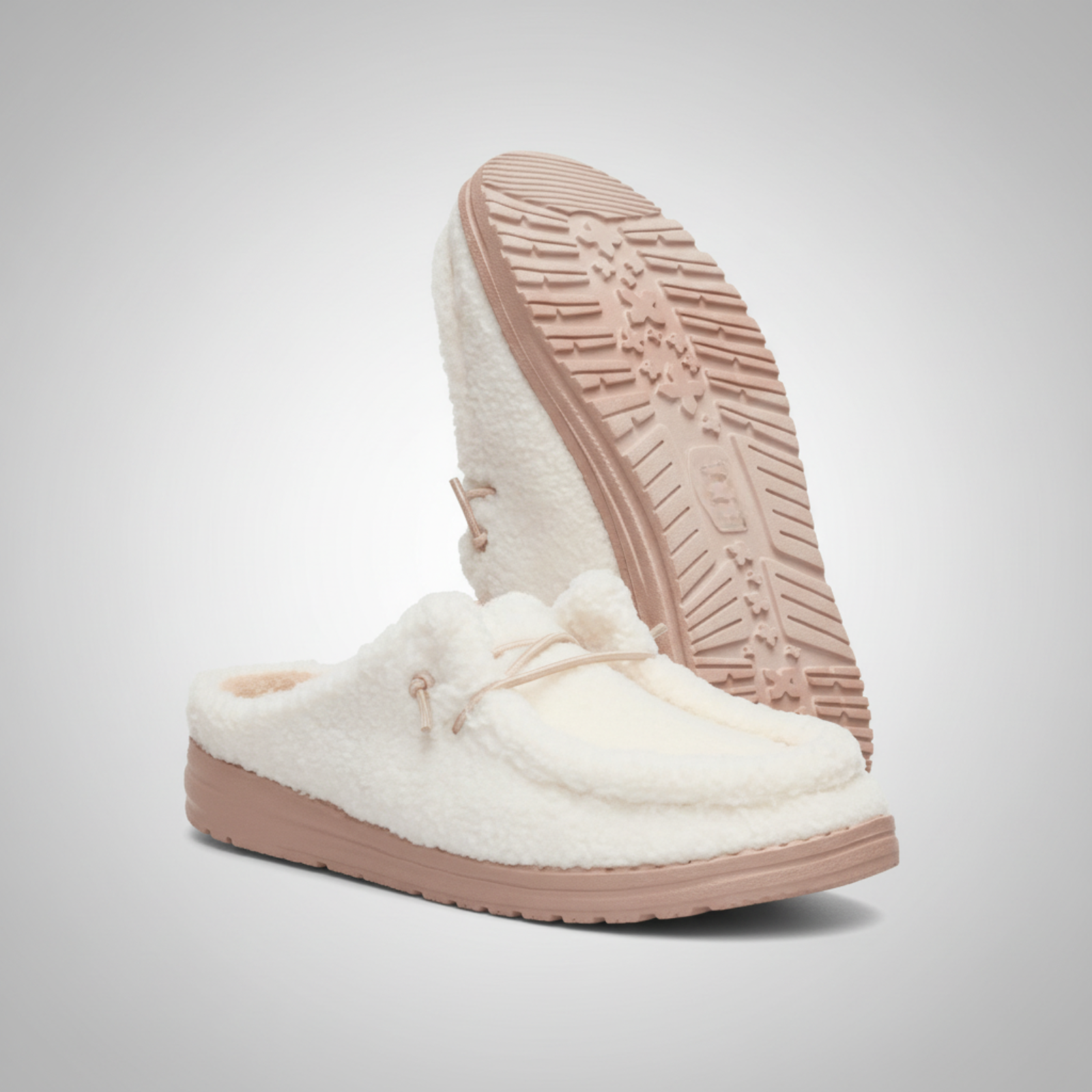 Warm Brown Sherpa Casual Comfortable Shoes