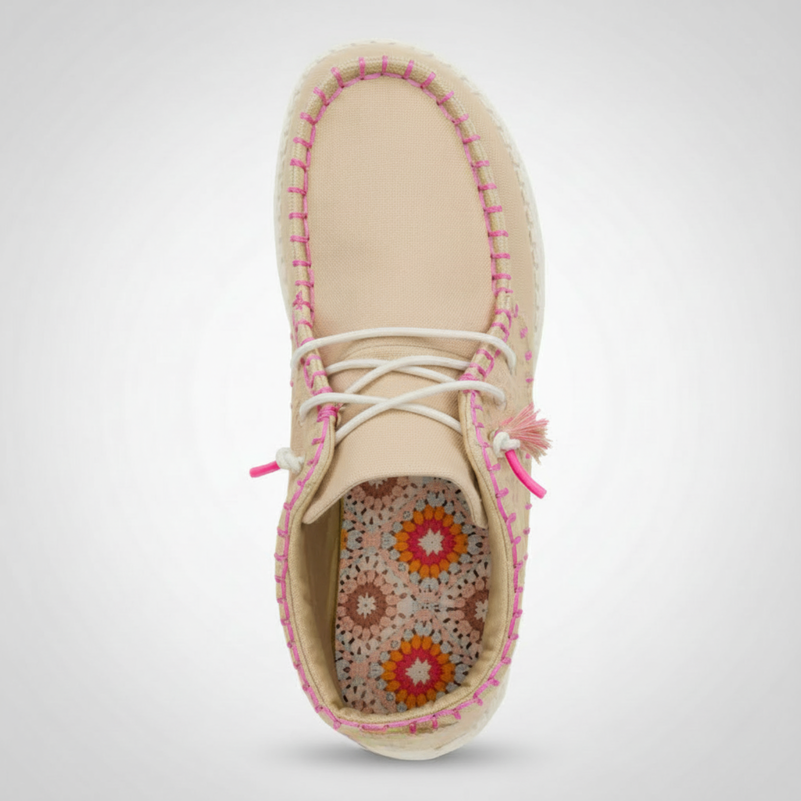 Mid Perf Canvas Casual Chukka Shoes For Women 