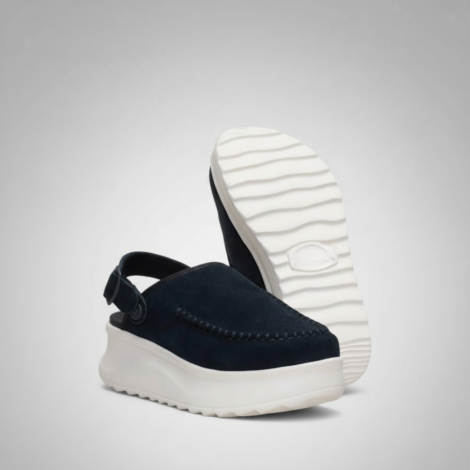 Delray Suede Platform Clog Shoe