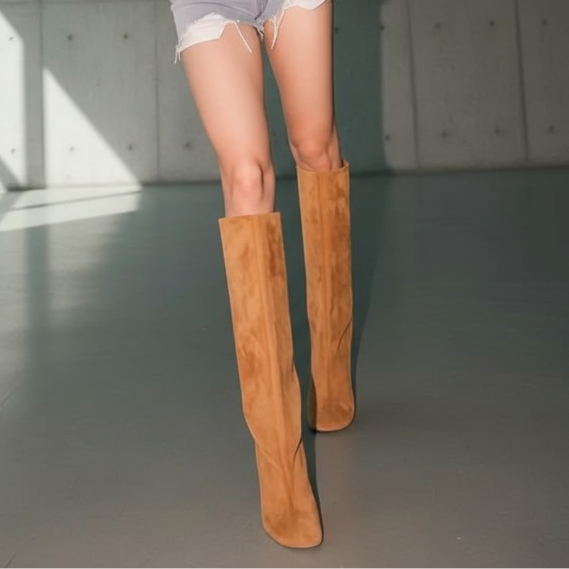 Tall Heeled Long Fashion Style Boots