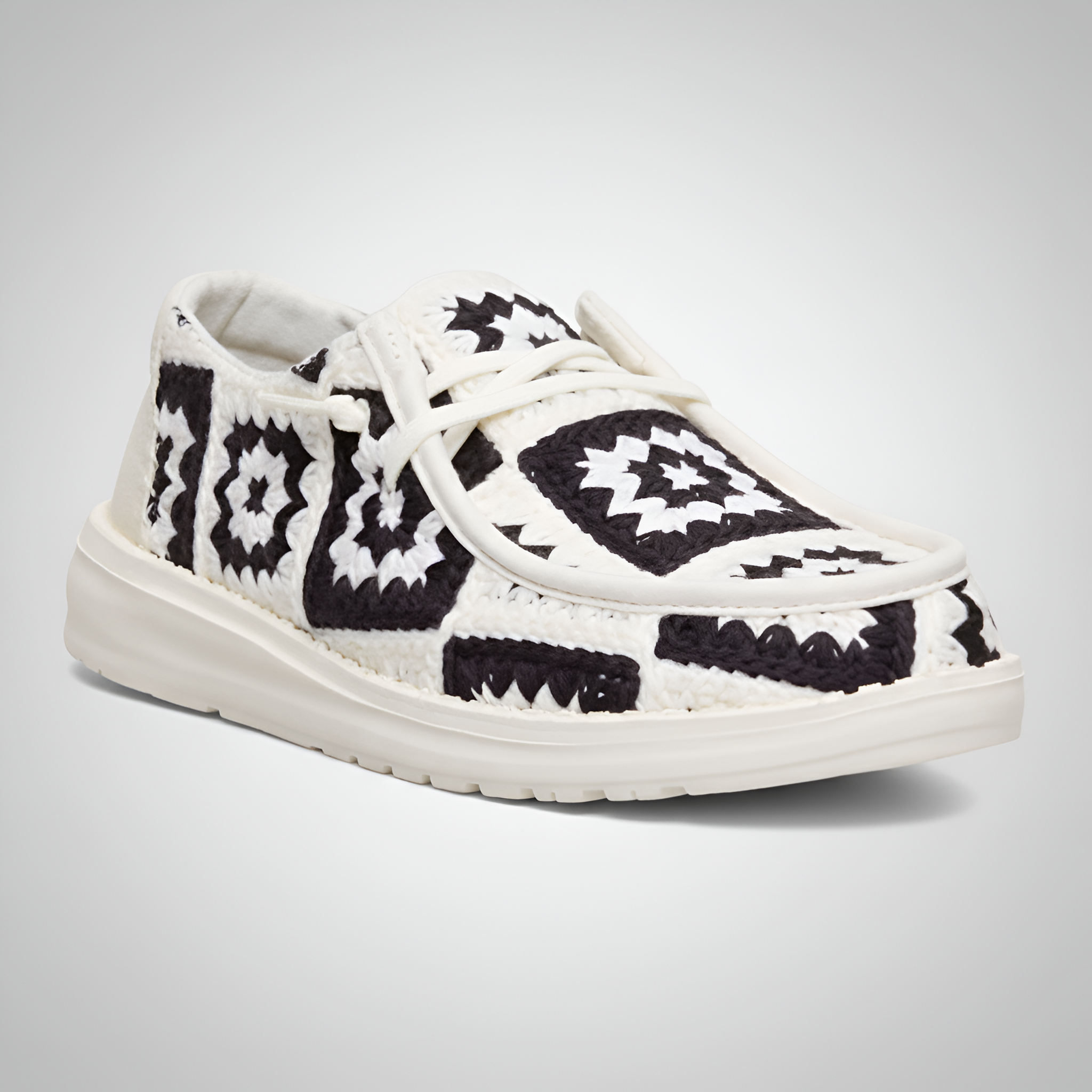 Crochet Patchwork Slip On Casual Comfort Shoes For Women