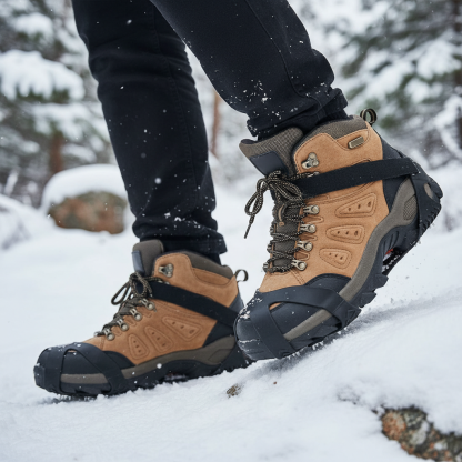 Winter Shoe Ice Cleats With Stainless Steel Spikes For Snow Grip