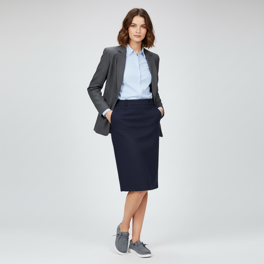 Wendy Chambray Grid Casual Shoe