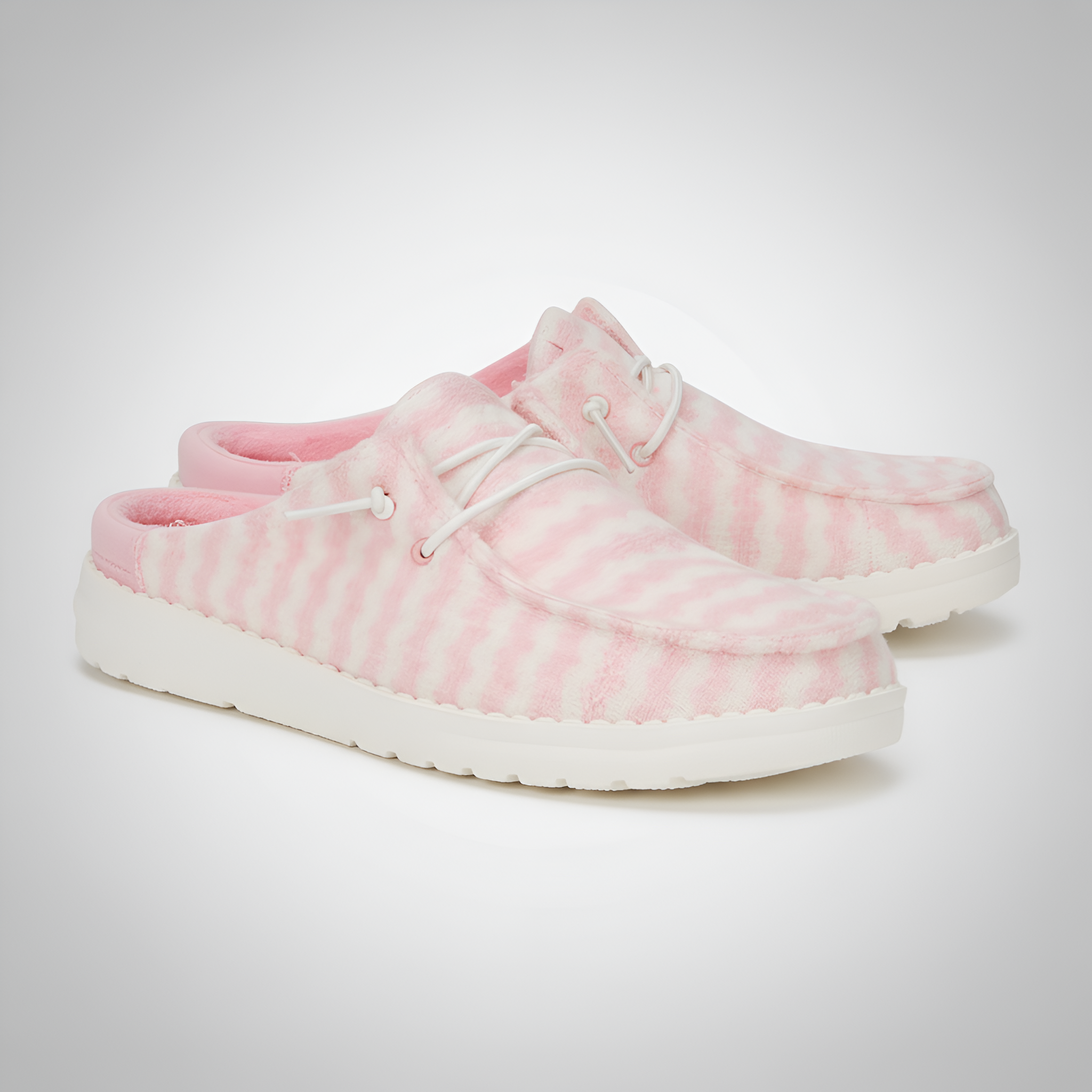 Stripe Design Casual Slip On Shoes