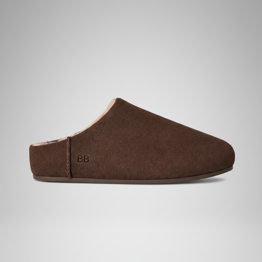 Elea Slip On Minimal Suede Slippers