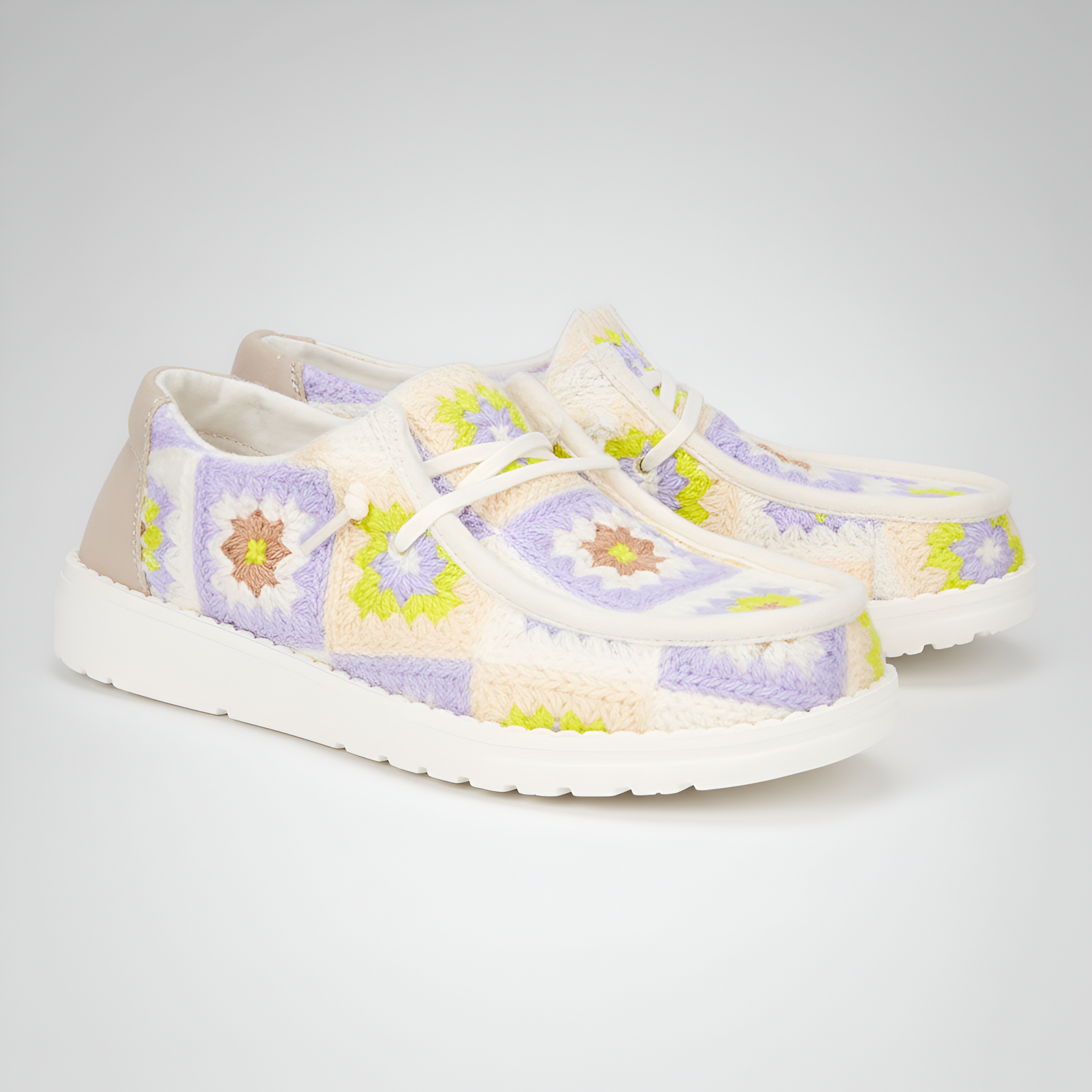 Crochet Patchwork Slip On Casual Comfort Shoes For Women