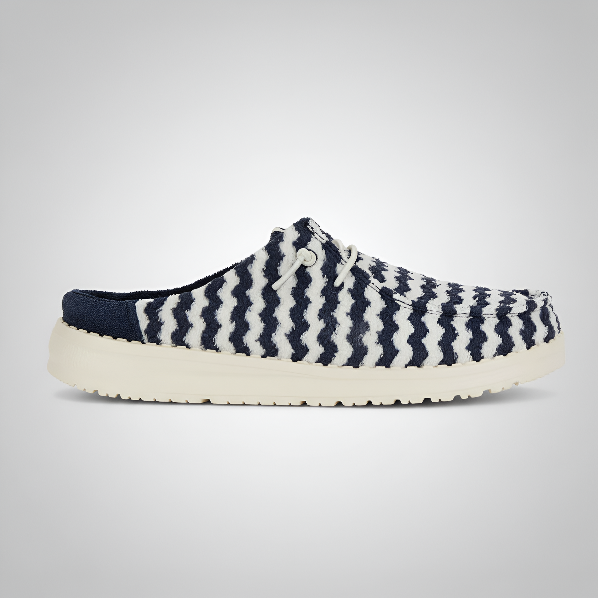 Stripe Design Casual Slip On Shoes