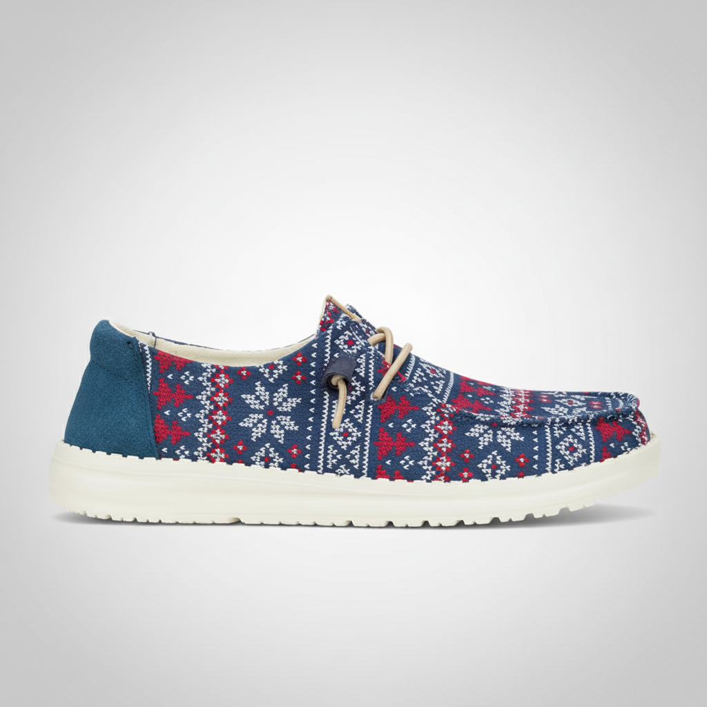 Winter Sweater Pattern Knit Casual Shoes For Women