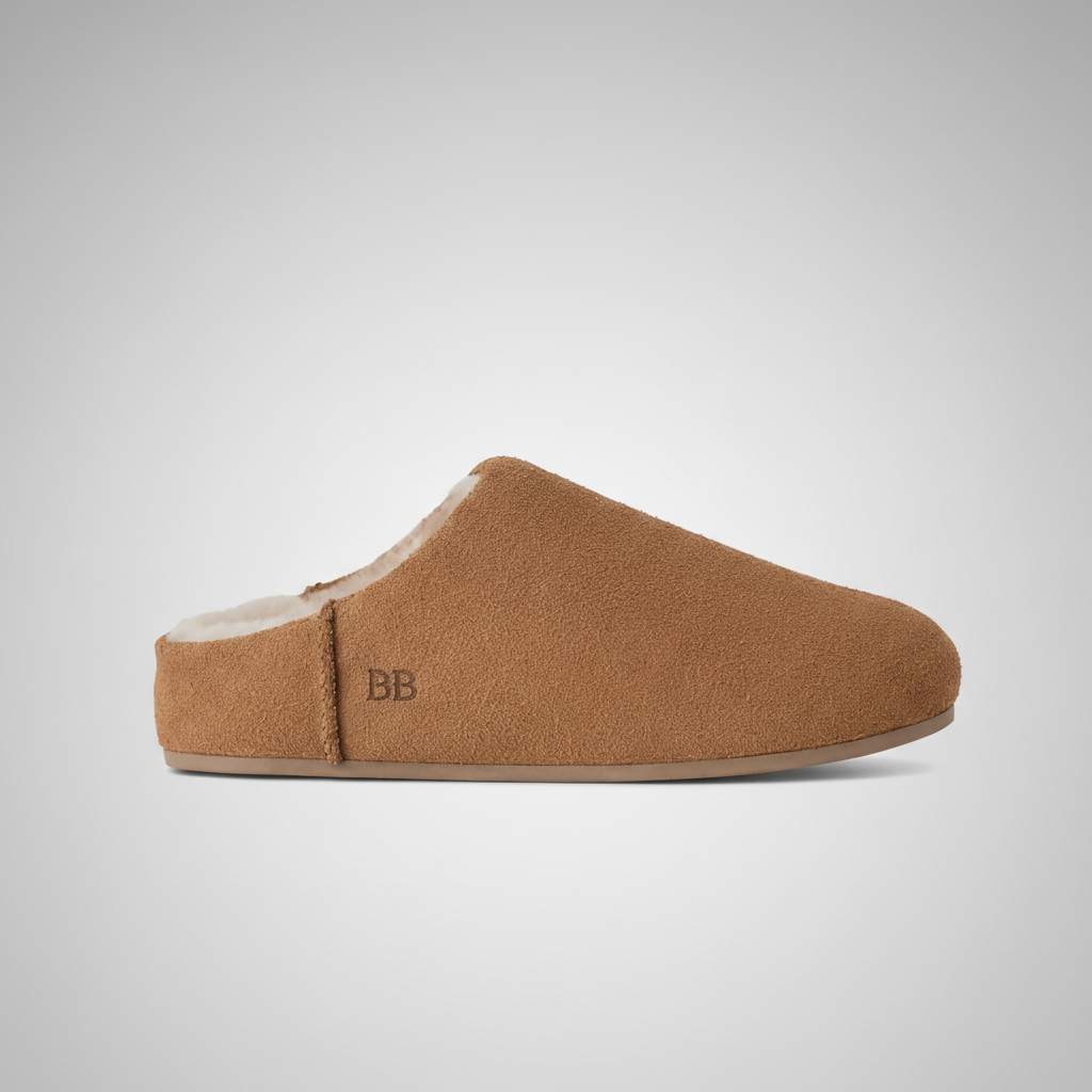Elea Slip On Minimal Suede Slippers