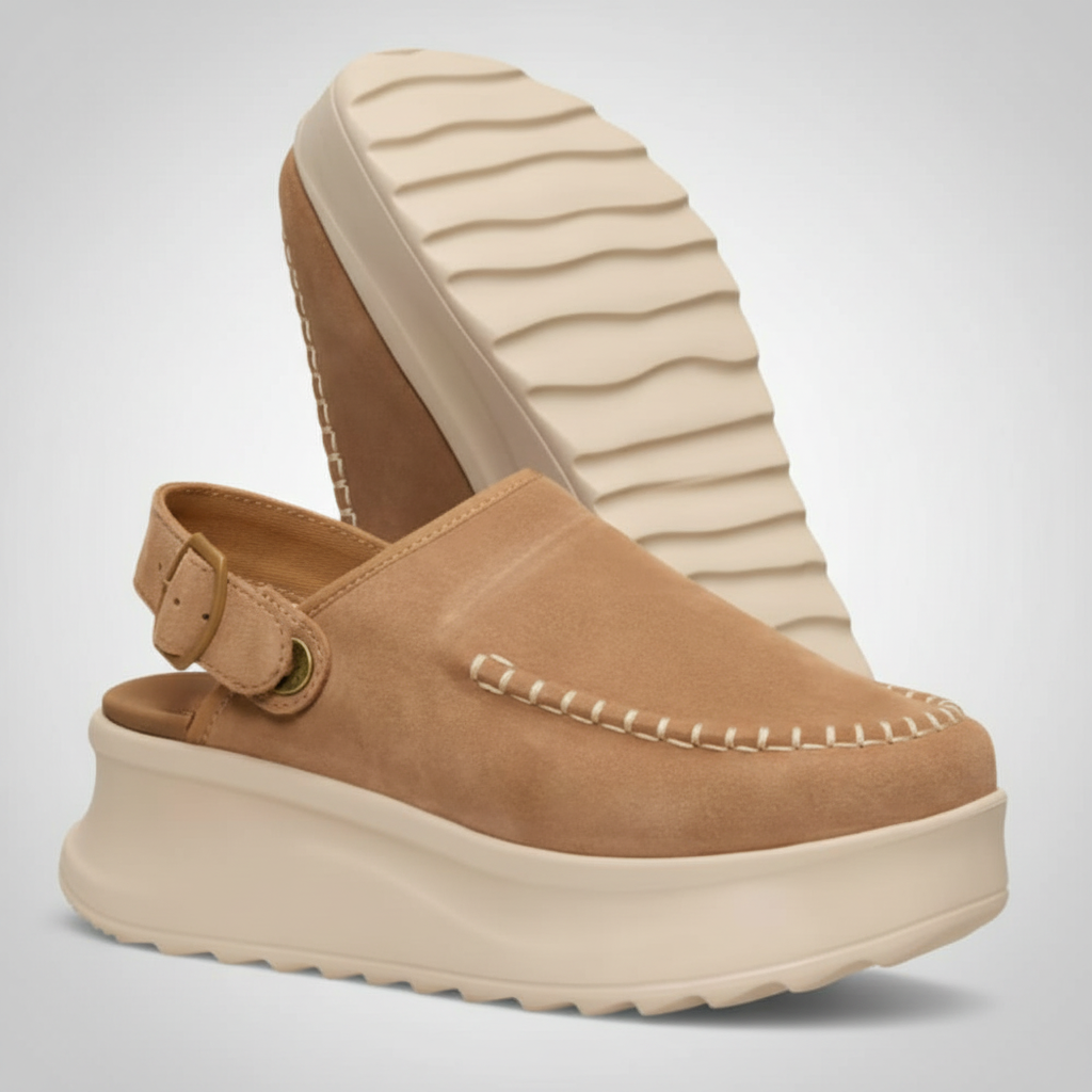 Delray Suede Platform Clog Shoe