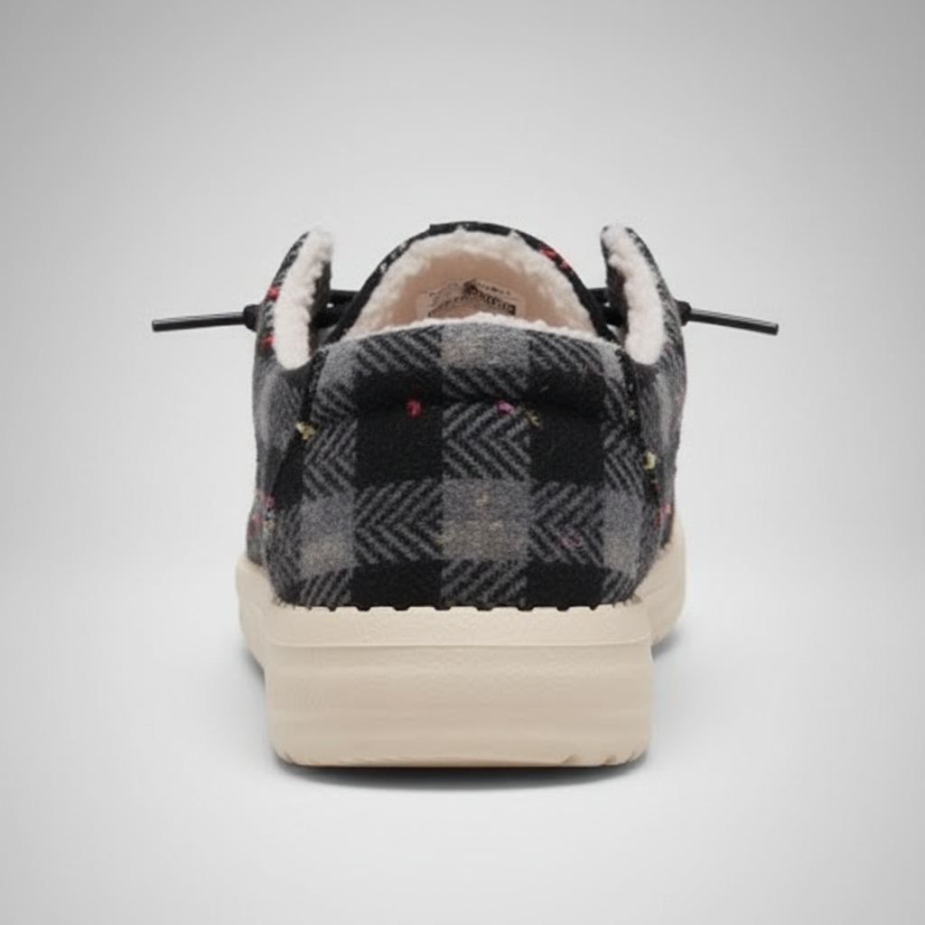 Confetti Plaid Design Lightweight Casual Shoes