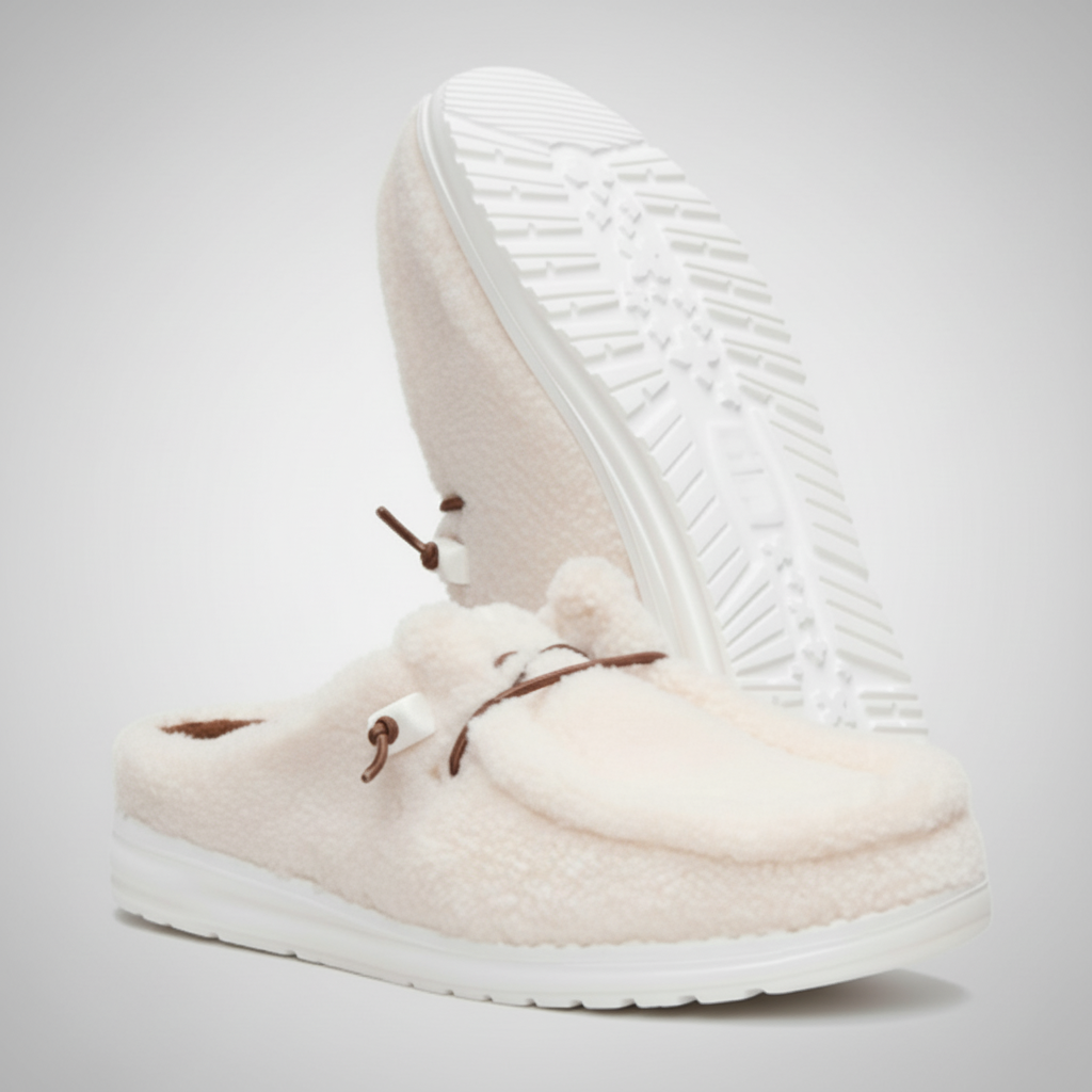 Soft Textured Cozy Slip Ons Shoes