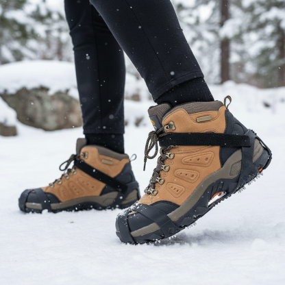 Winter Shoe Ice Cleats With Stainless Steel Spikes For Snow Grip