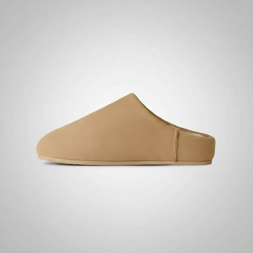 Elea Slip On Minimal Suede Slippers