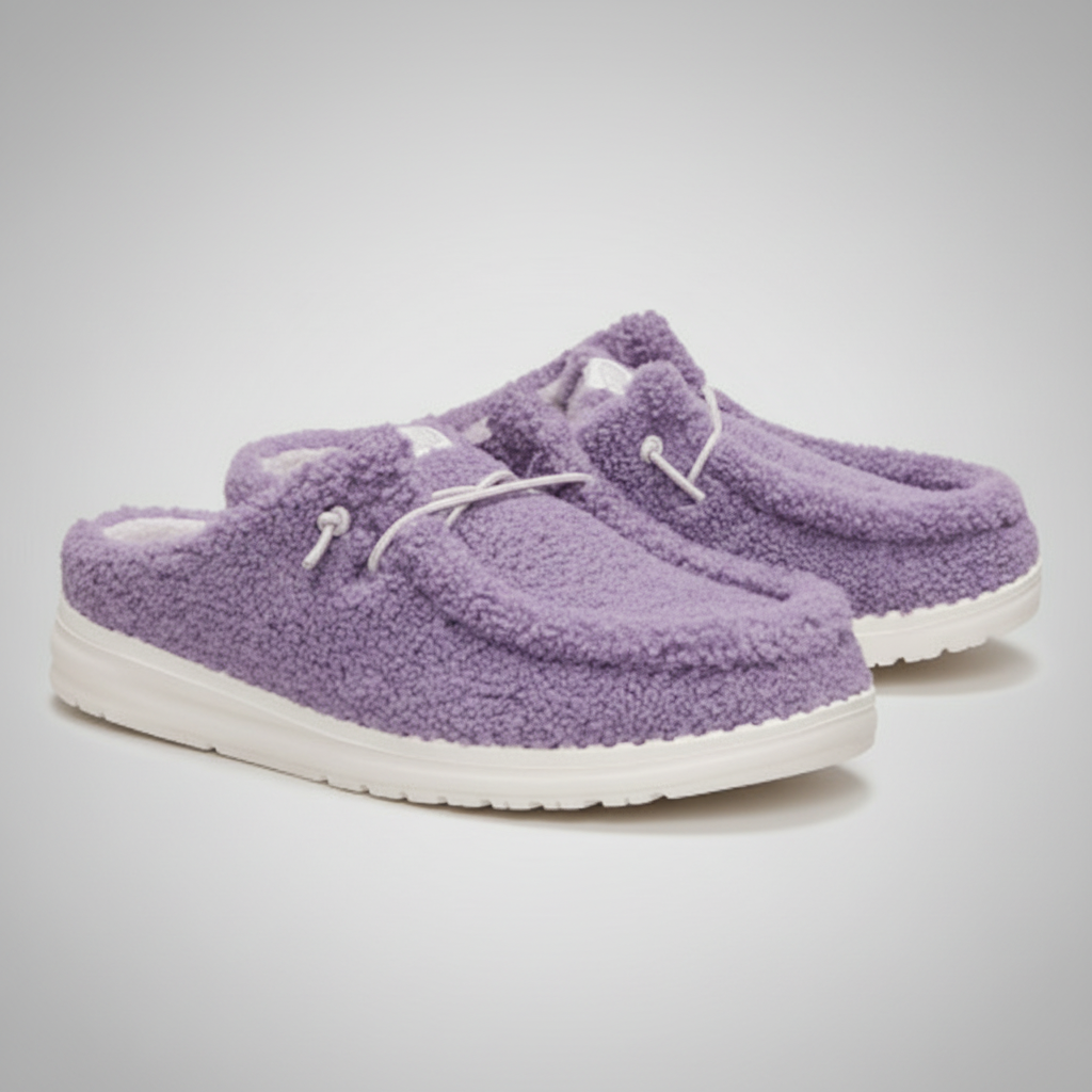 Warm Brown Sherpa Casual Comfortable Shoes