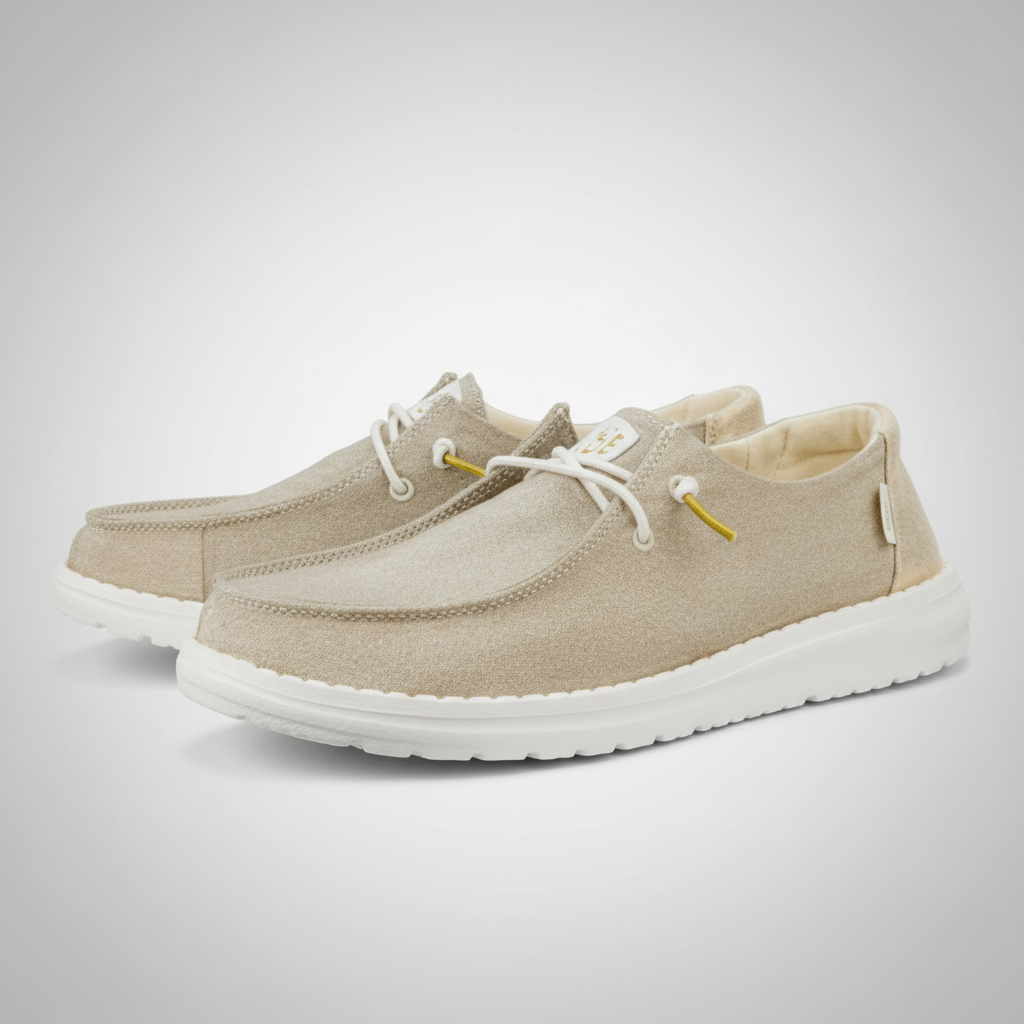 Shimmer Slip On Fashion Sneakers