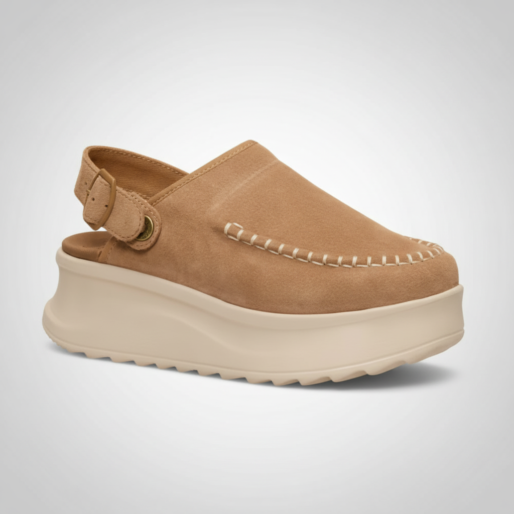 Delray Suede Platform Clog Shoe