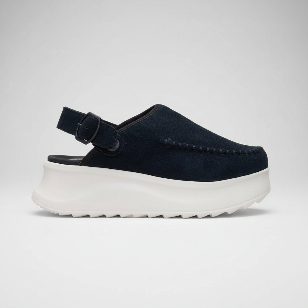 Delray Suede Platform Clog Shoe