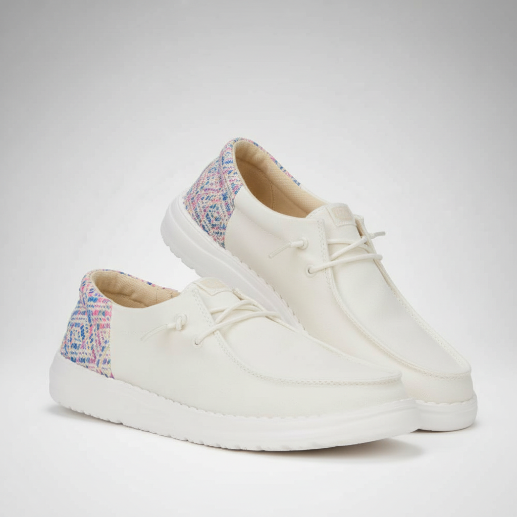 Woven Accent Casual Shoes For Women