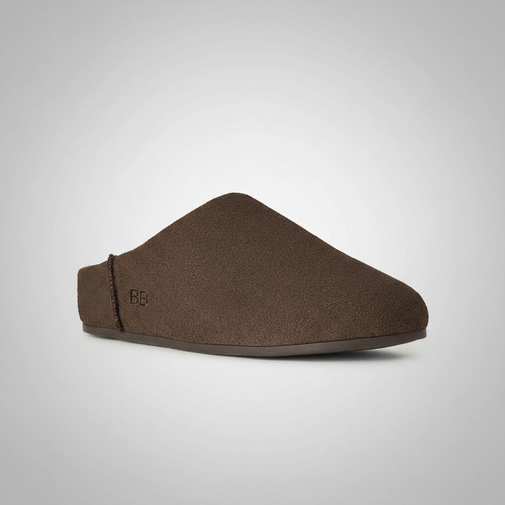 Elea Slip On Minimal Suede Slippers