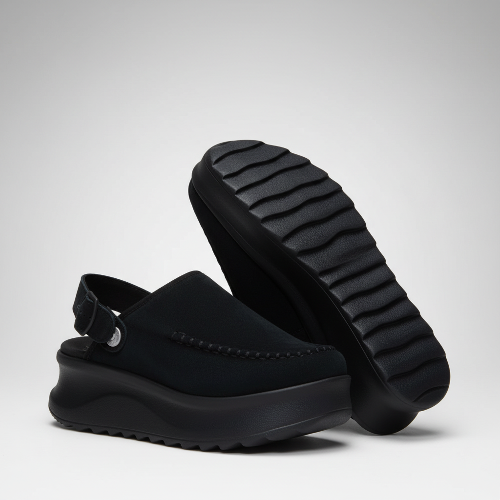 Delray Suede Platform Clog Shoe