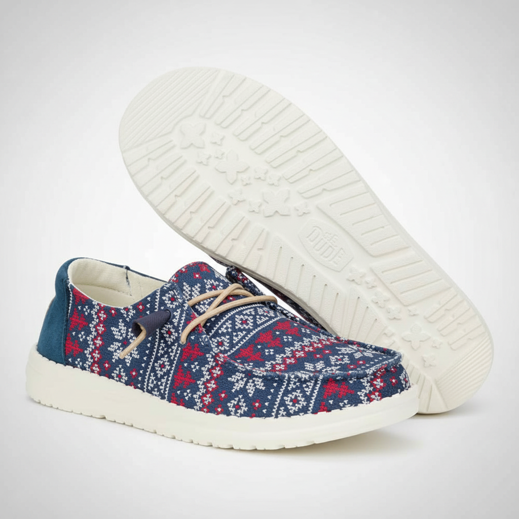 Winter Sweater Pattern Knit Casual Shoes For Women