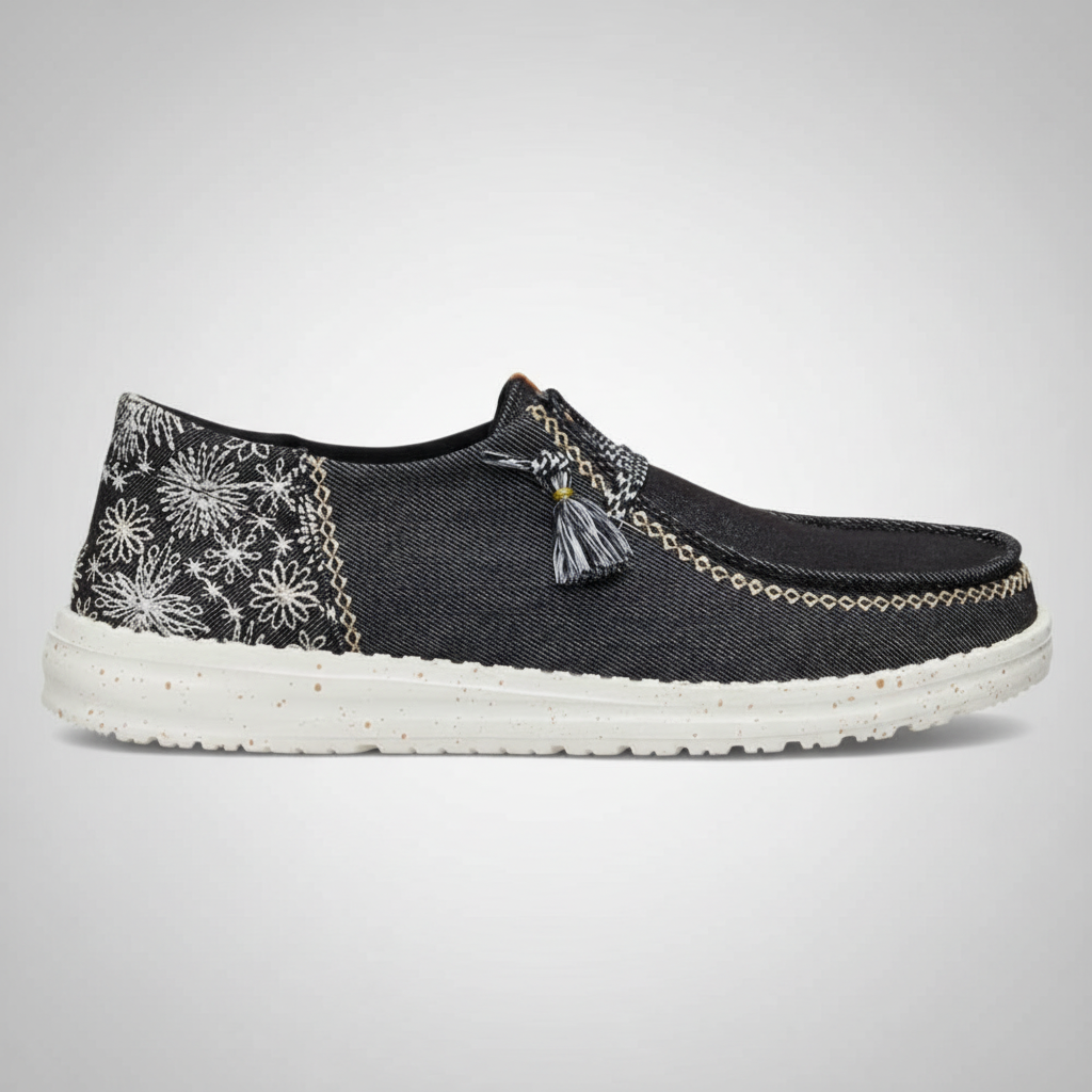Funk Embroidered Floral Casual Shoes For Women