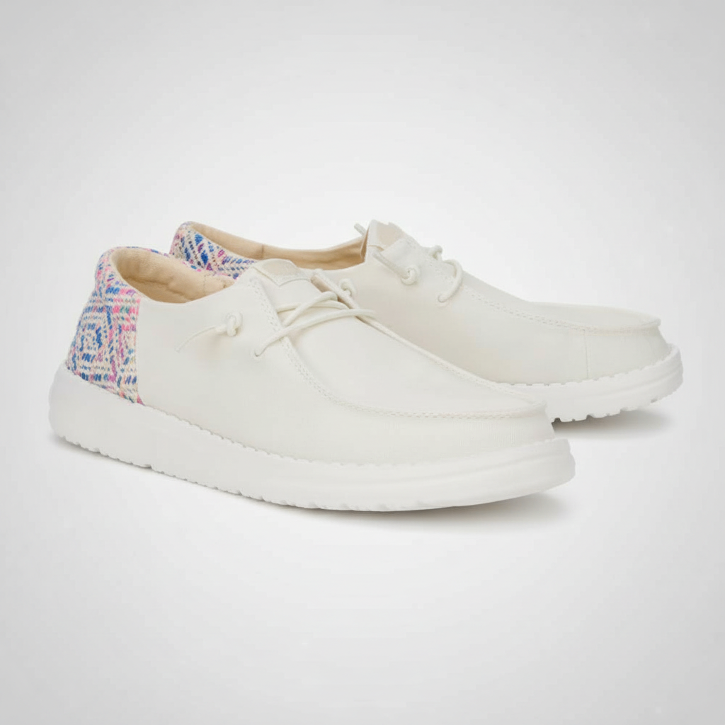 Woven Accent Casual Shoes For Women