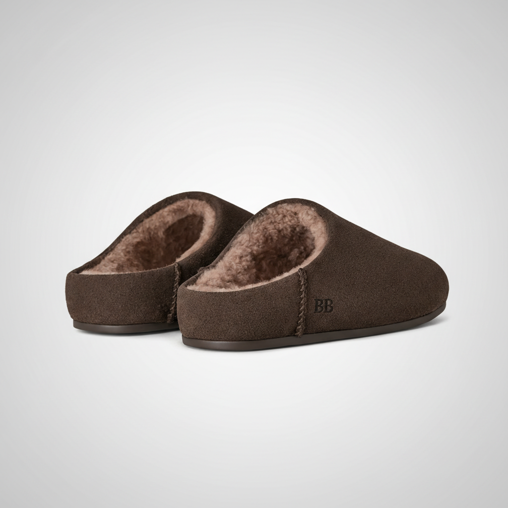Elea Slip On Minimal Suede Slippers