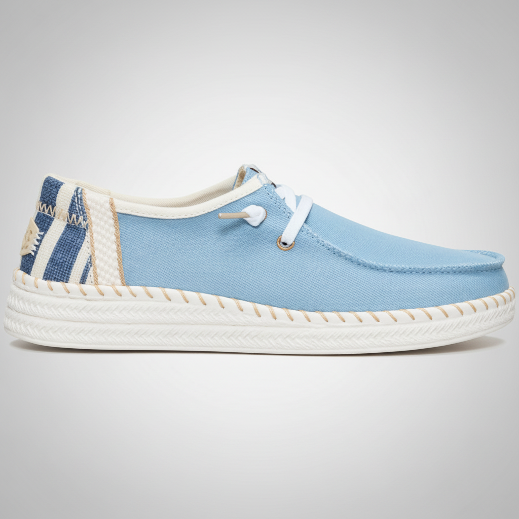 Casual Denim Lace Up Espadrille Shoes For Women