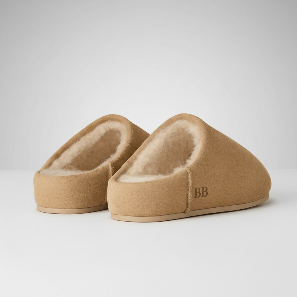 Elea Slip On Minimal Suede Slippers