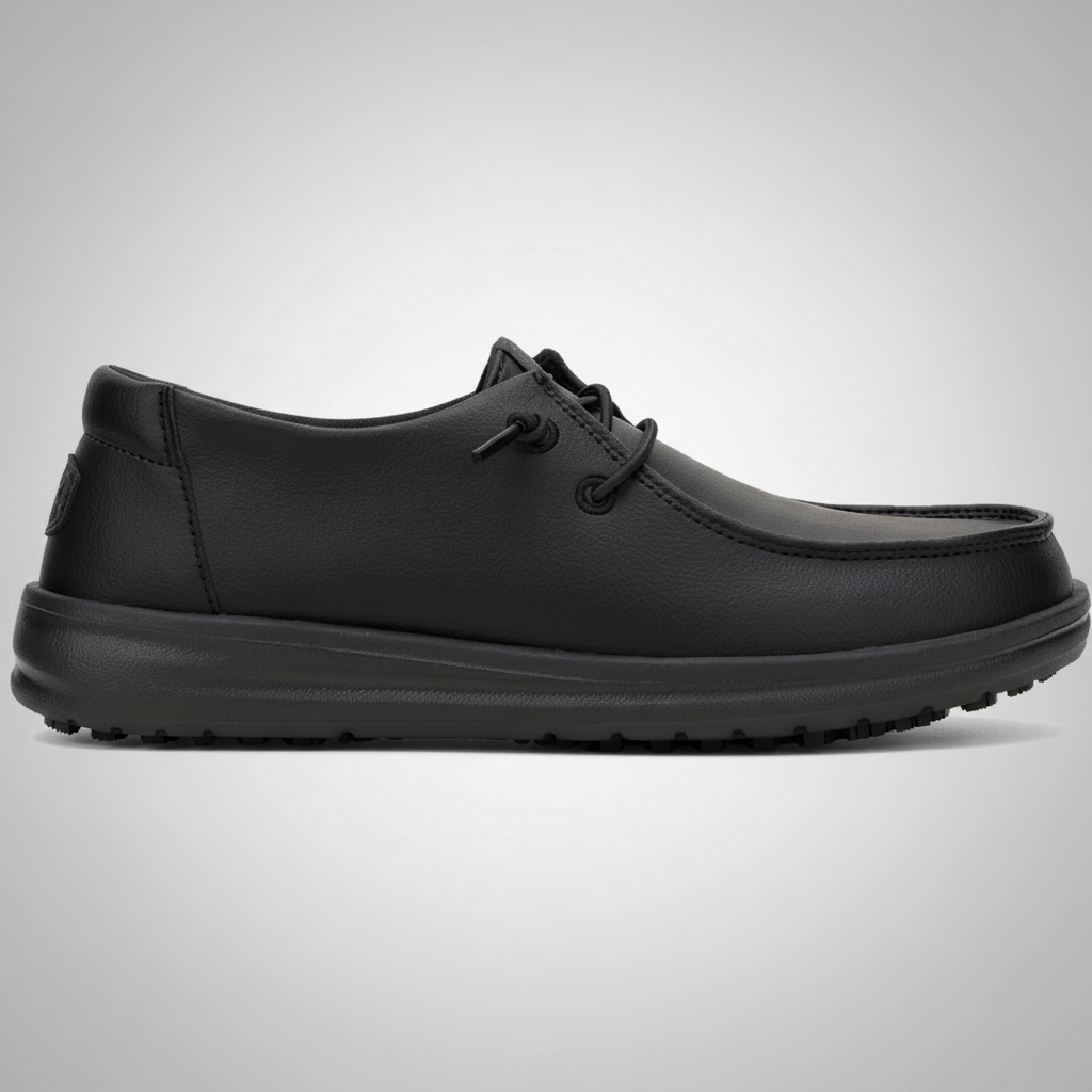 Classic Work Shoes With Lace Up Details 