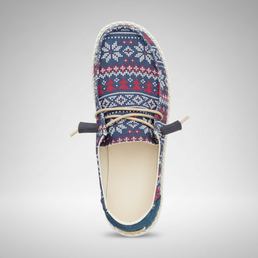 Winter Sweater Pattern Knit Casual Shoes For Women