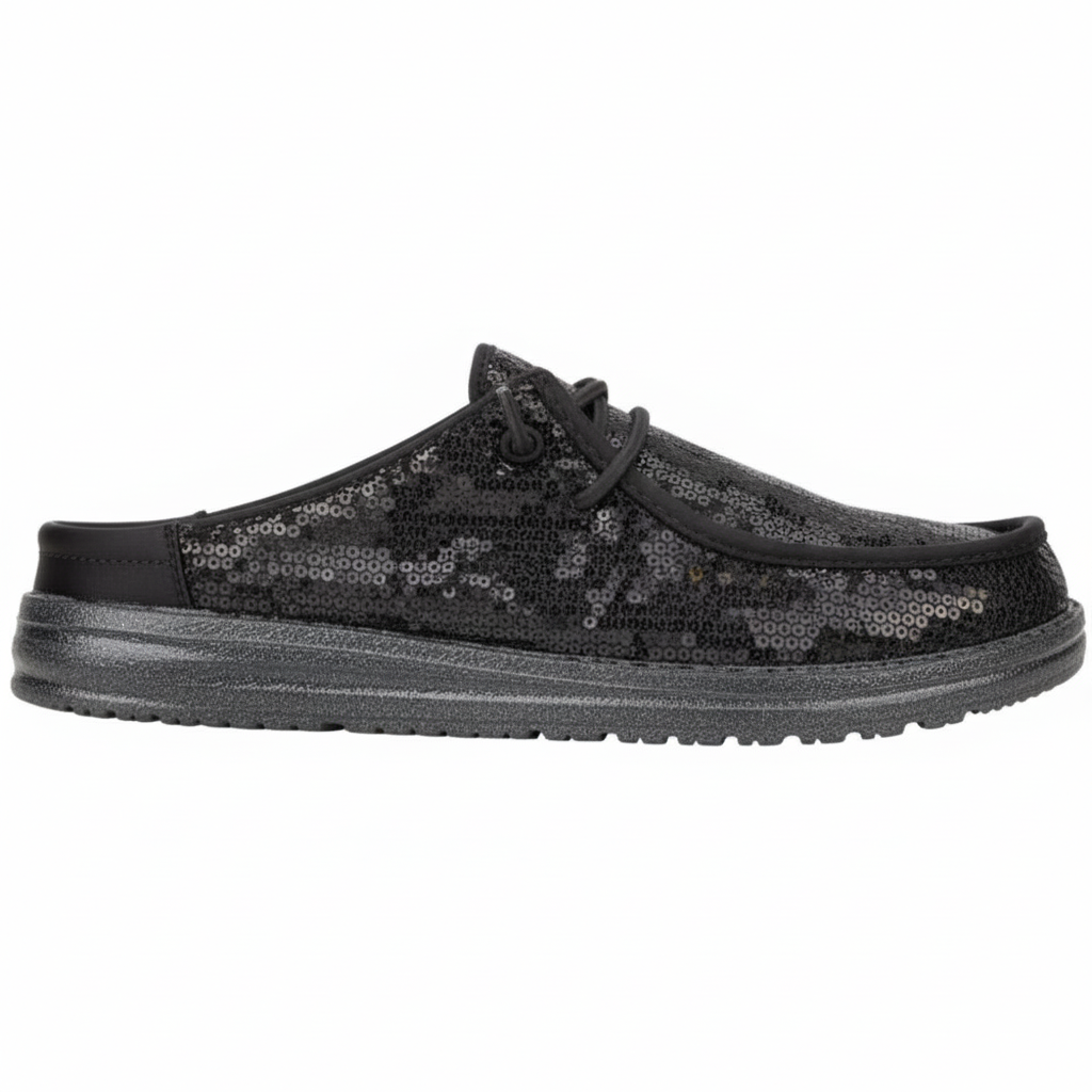 Slip Sequin Sparkle Mule Shoes For Women