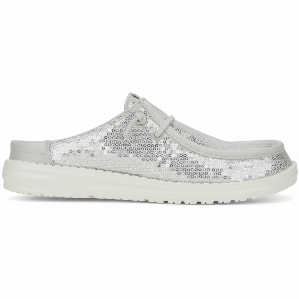 Slip Sequin Sparkle Mule Shoes For Women