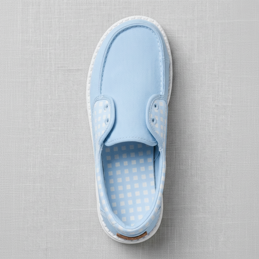 Wendy Cru Gingham Slip On Shoes