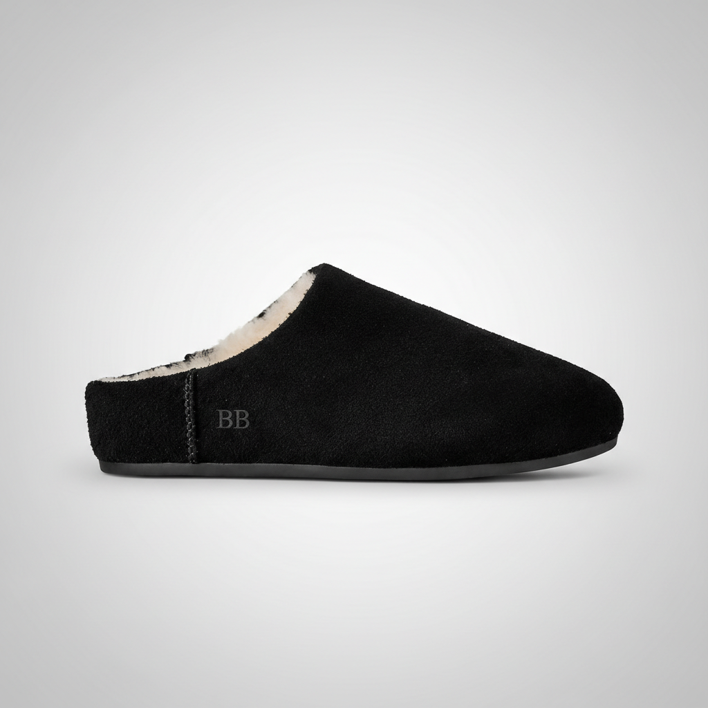 Elea Slip On Minimal Suede Slippers