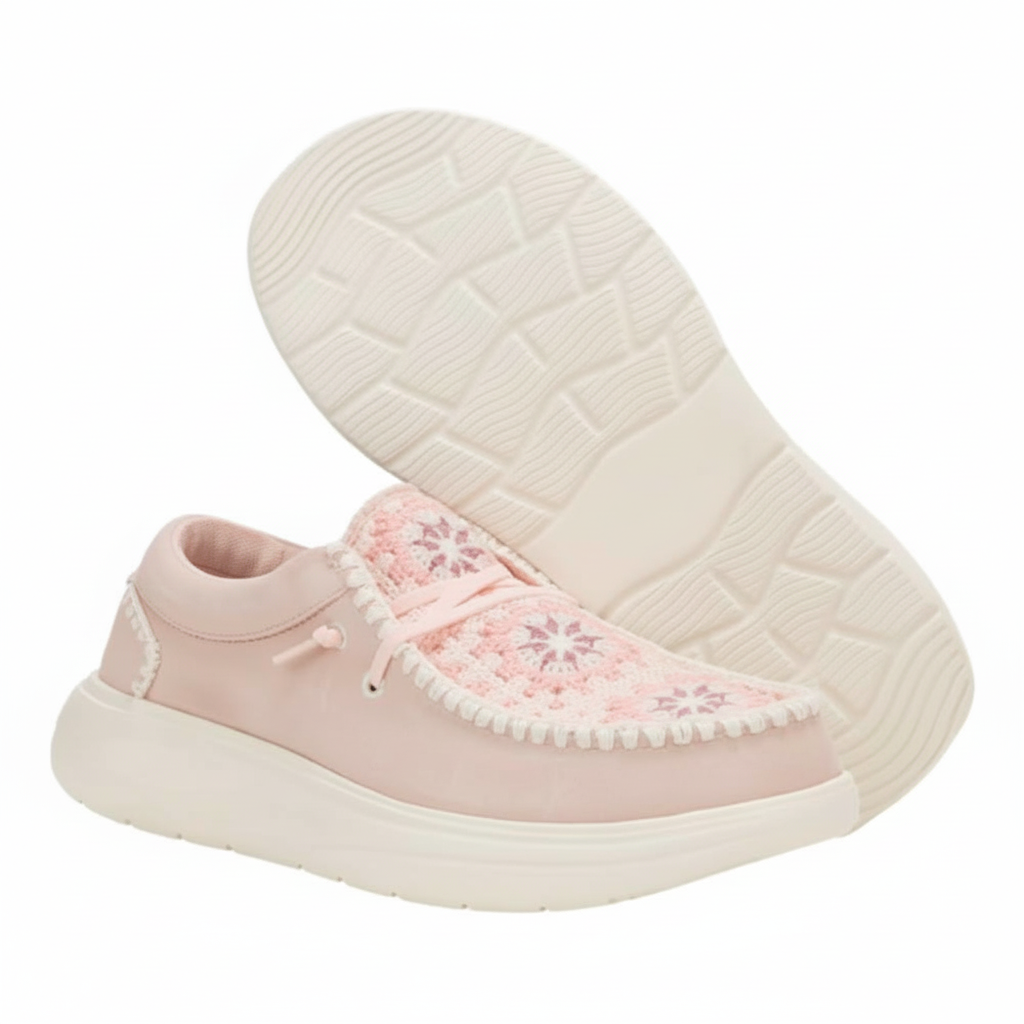 COMF Suede Crochet Casual Shoes For Women